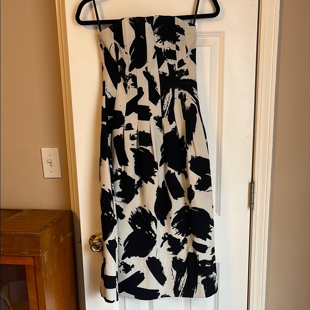 H&M Painted Strapless Dress